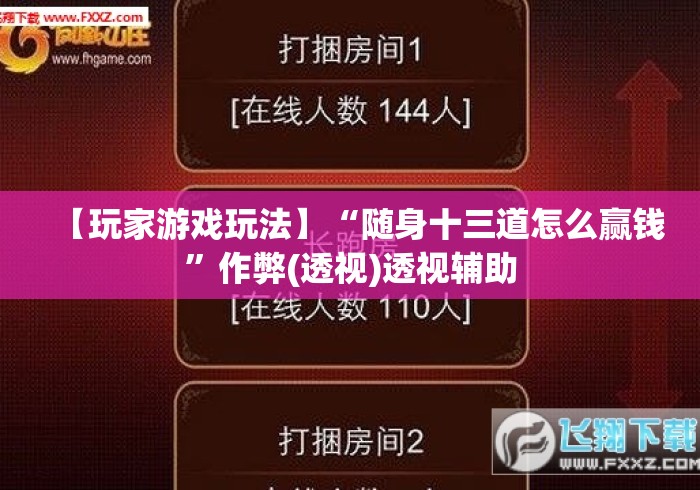 【玩家游戏玩法】“随身十三道怎么赢钱”作弊(透视)透视辅助