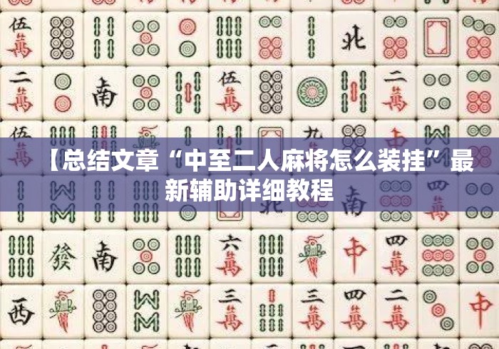 【总结文章“中至二人麻将怎么装挂”最新辅助详细教程