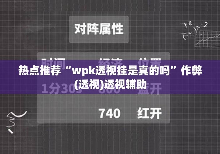热点推荐“wpk透视挂是真的吗”作弊(透视)透视辅助