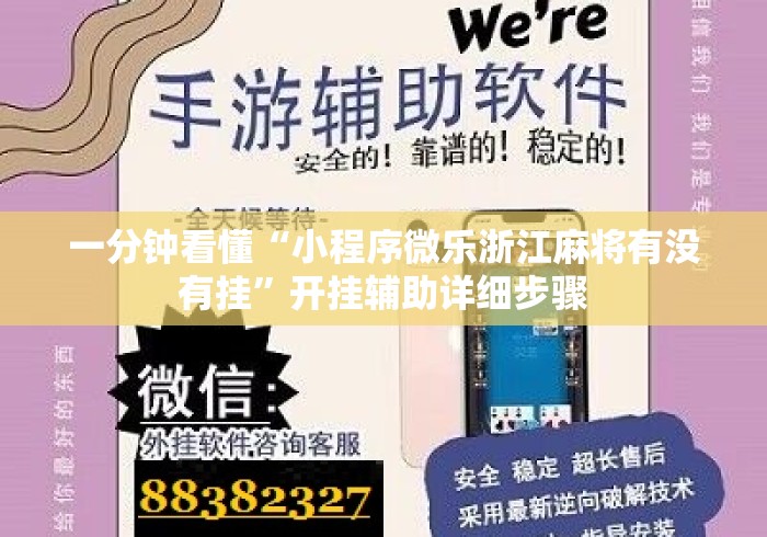 一分钟看懂“小程序微乐浙江麻将有没有挂”开挂辅助详细步骤