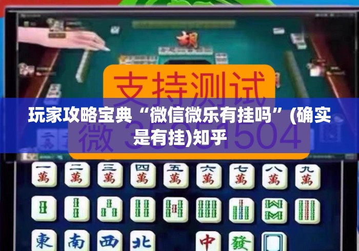 玩家攻略宝典“微信微乐有挂吗	”(确实是有挂)知乎