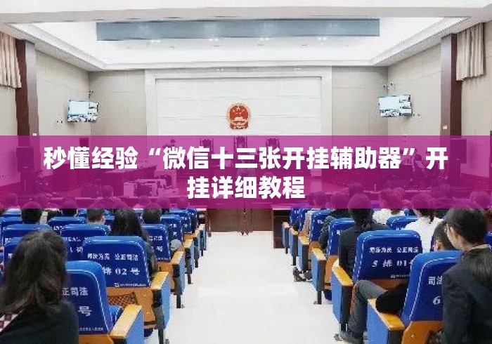 秒懂经验“微信十三张开挂辅助器”开挂详细教程
