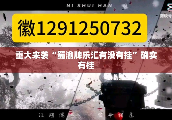 重大来袭“蜀渝牌乐汇有没有挂”确实有挂