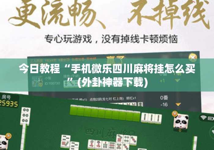 今日教程“手机微乐四川麻将挂怎么买	”(外卦神器下载)
