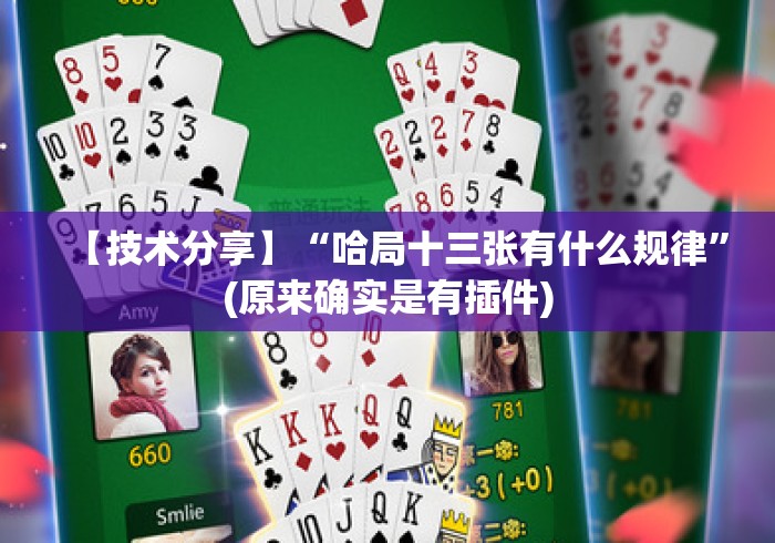 【技术分享】“哈局十三张有什么规律”(原来确实是有插件)