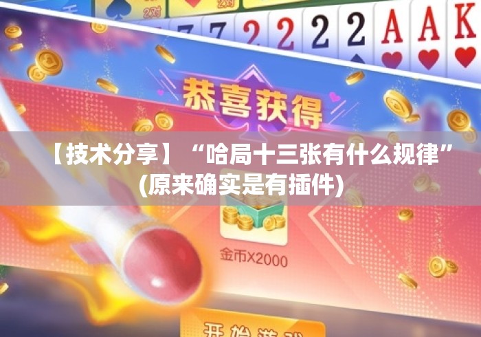 【技术分享】“哈局十三张有什么规律”(原来确实是有插件)
