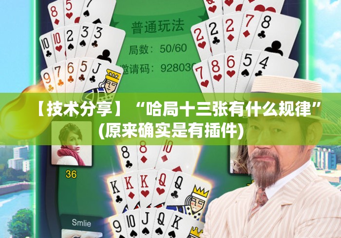 【技术分享】“哈局十三张有什么规律	”(原来确实是有插件)