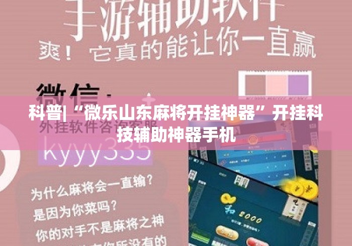 科普|“微乐山东麻将开挂神器”开挂科技辅助神器手机