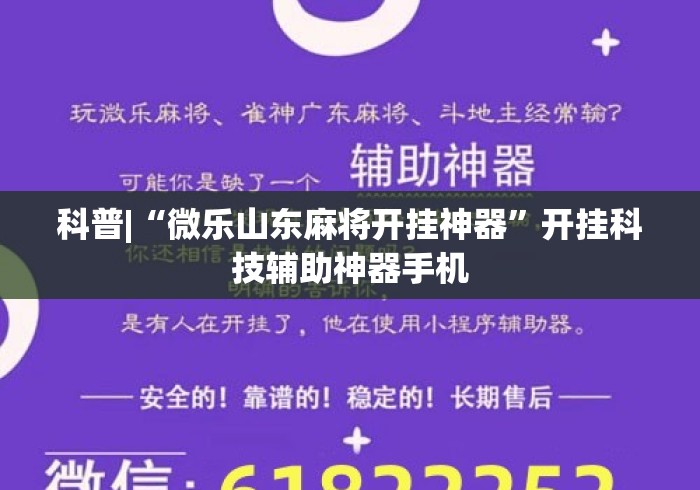 科普|“微乐山东麻将开挂神器”开挂科技辅助神器手机