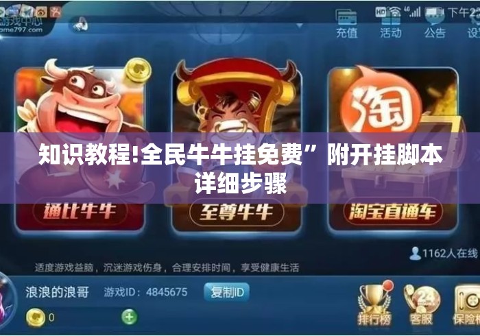 知识教程!全民牛牛挂免费	”附开挂脚本详细步骤