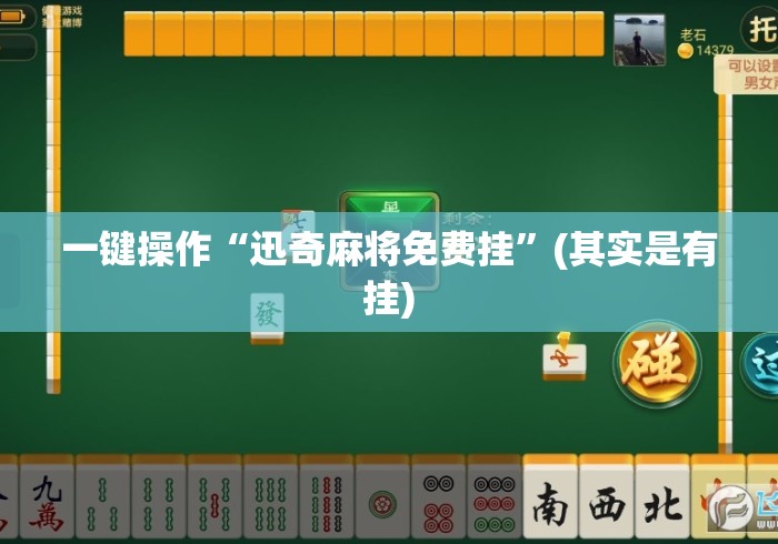 一键操作“迅奇麻将免费挂	”(其实是有挂)