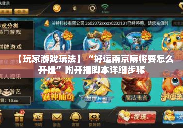 【玩家游戏玩法】“好运南京麻将要怎么开挂	”附开挂脚本详细步骤