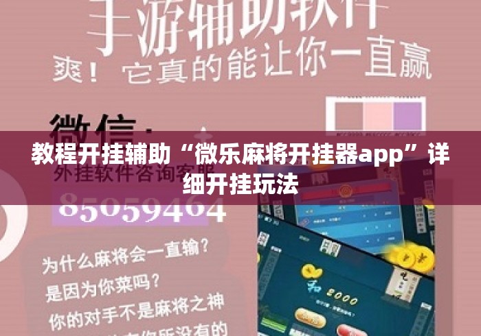 教程开挂辅助“微乐麻将开挂器app”详细开挂玩法