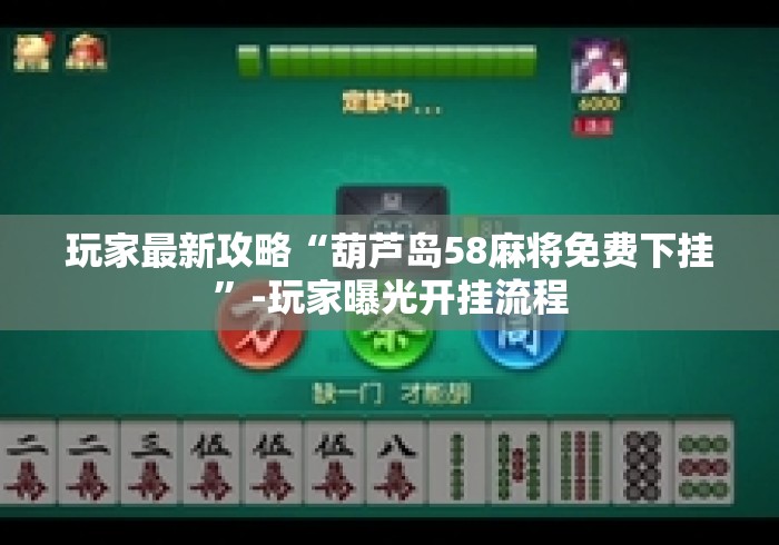 玩家最新攻略“葫芦岛58麻将免费下挂	”-玩家曝光开挂流程