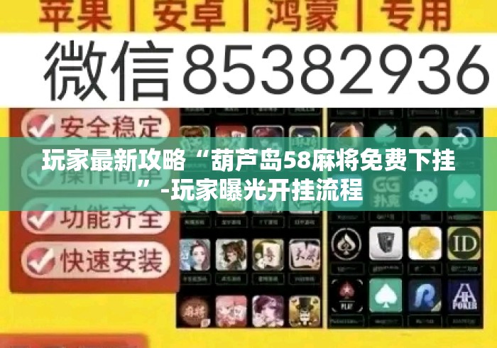 玩家最新攻略“葫芦岛58麻将免费下挂”-玩家曝光开挂流程