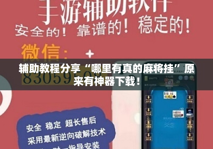 辅助教程分享“哪里有真的麻将挂”原来有神器下载！