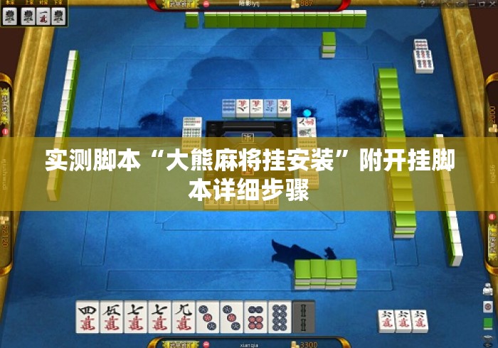 实测脚本“大熊麻将挂安装”附开挂脚本详细步骤