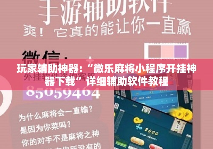 玩家辅助神器:“微乐麻将小程序开挂神器下载”详细辅助软件教程