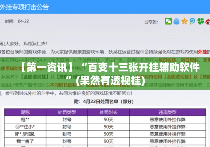 【第一资讯】“百变十三张开挂辅助软件”(果然有透视挂)