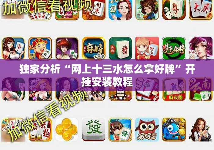独家分析“网上十三水怎么拿好牌	”开挂安装教程