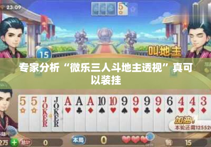 专家分析“微乐三人斗地主透视	”真可以装挂