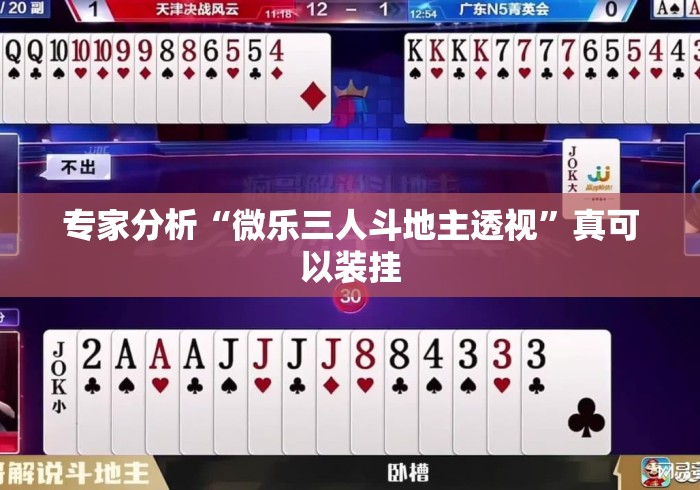 专家分析“微乐三人斗地主透视”真可以装挂