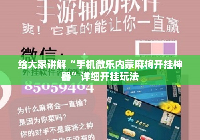给大家讲解“手机微乐内蒙麻将开挂神器	”详细开挂玩法