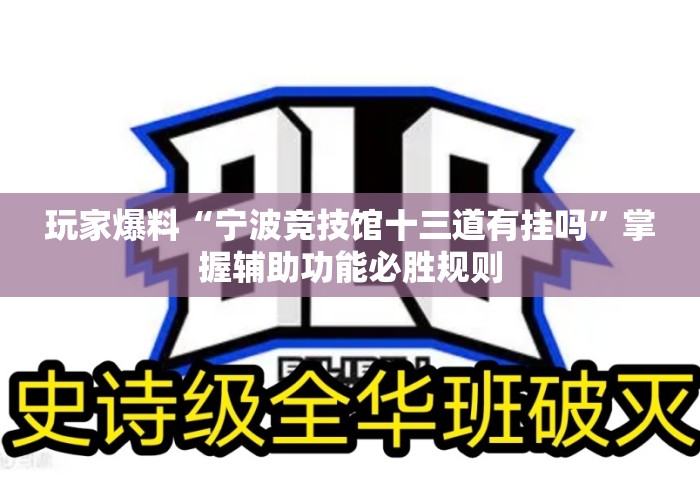 玩家爆料“宁波竞技馆十三道有挂吗”掌握辅助功能必胜规则