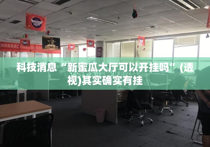 科技消息“新蜜瓜大厅可以开挂吗	”(透视)其实确实有挂