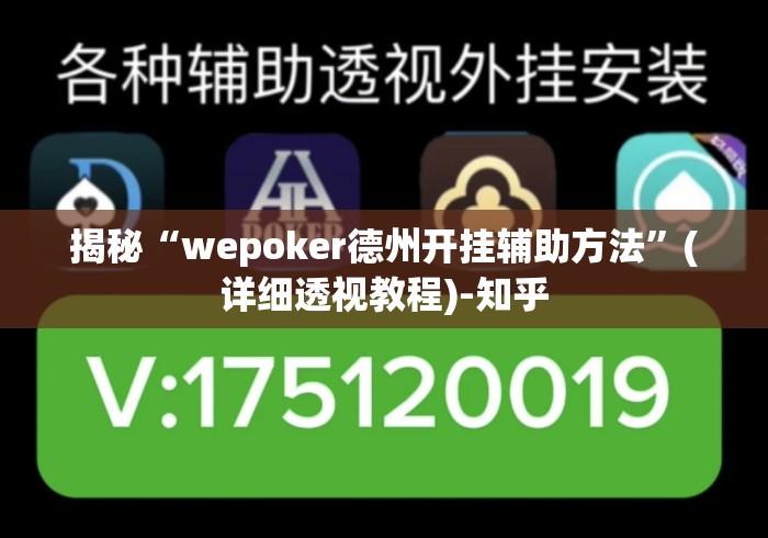 揭秘“wepoker德州开挂辅助方法”(详细透视教程)-知乎