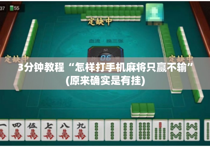 3分钟教程“怎样打手机麻将只赢不输”(原来确实是有挂)