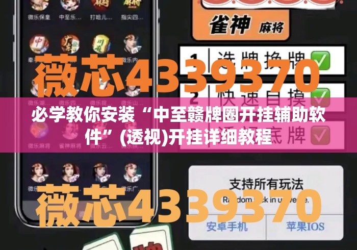 必学教你安装“中至赣牌圈开挂辅助软件”(透视)开挂详细教程