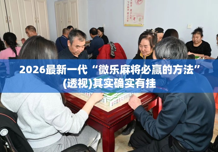 2026最新一代“微乐麻将必赢的方法”(透视)其实确实有挂