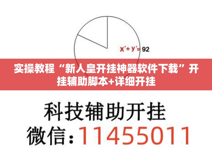实操教程“新人皇开挂神器软件下载”开挂辅助脚本+详细开挂