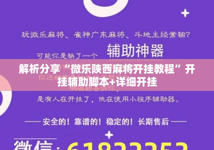 解析分享“微乐陕西麻将开挂教程	”开挂辅助脚本+详细开挂