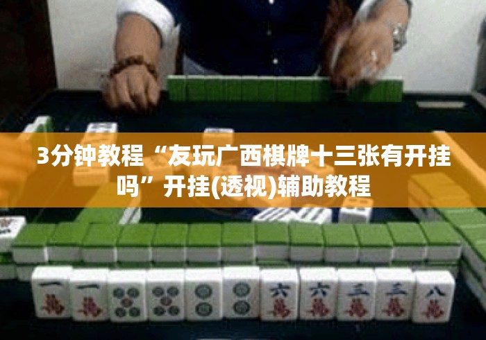 3分钟教程“友玩广西棋牌十三张有开挂吗”开挂(透视)辅助教程