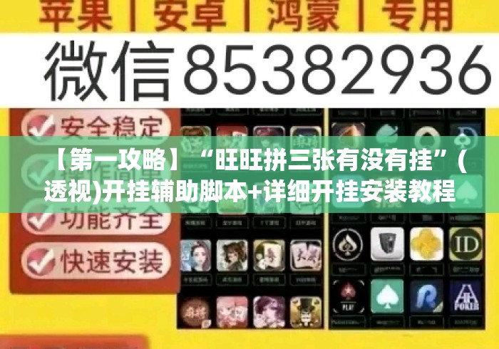 【第一攻略】“旺旺拼三张有没有挂	”(透视)开挂辅助脚本+详细开挂安装教程