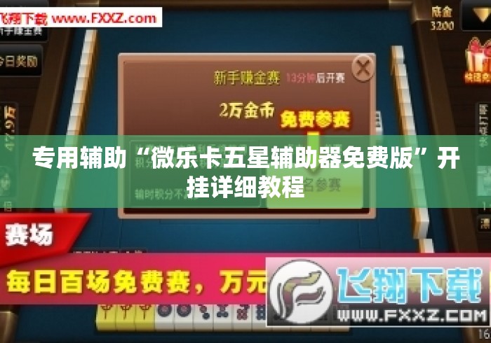 专用辅助“微乐卡五星辅助器免费版”开挂详细教程