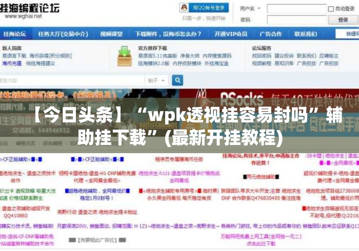 【今日头条】“wpk透视挂容易封吗	”辅助挂下载”(最新开挂教程)