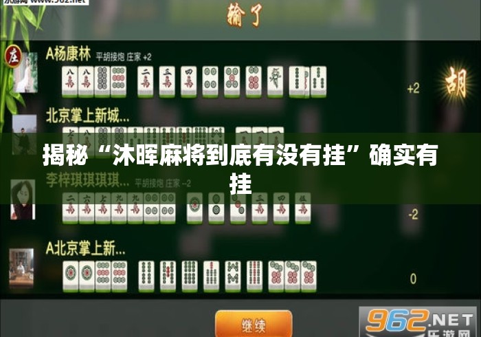 揭秘“沐晖麻将到底有没有挂”确实有挂