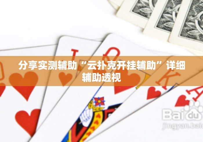 分享实测辅助“云扑克开挂辅助”详细辅助透视