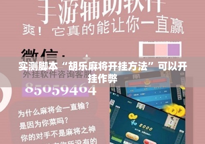 实测脚本“胡乐麻将开挂方法”可以开挂作弊