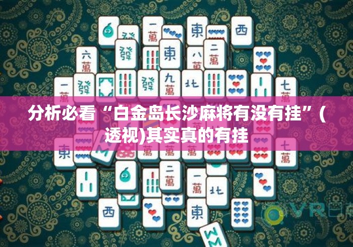 分析必看“白金岛长沙麻将有没有挂”(透视)其实真的有挂