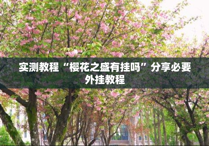 实测教程“樱花之盛有挂吗”分享必要外挂教程