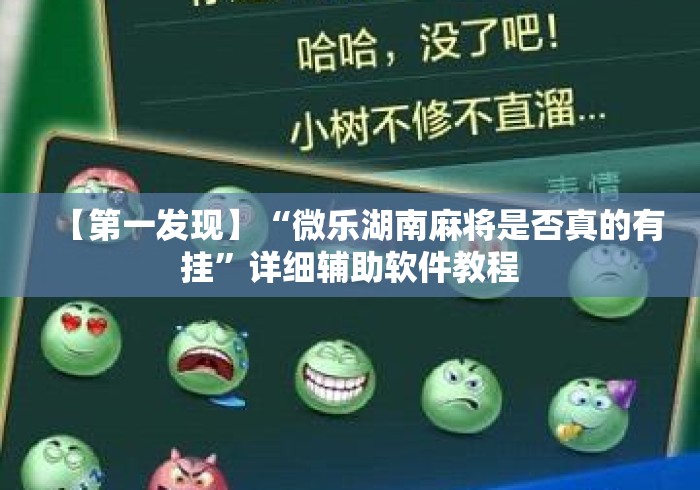 【第一发现】“微乐湖南麻将是否真的有挂	”详细辅助软件教程