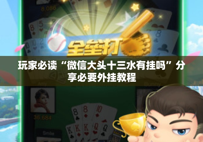 玩家必读“微信大头十三水有挂吗	”分享必要外挂教程