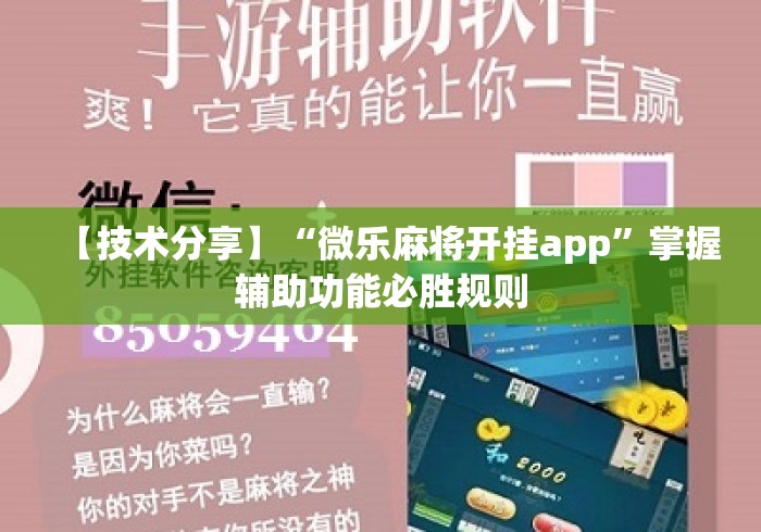 【技术分享】“微乐麻将开挂app	”掌握辅助功能必胜规则