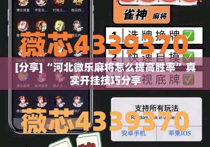 [分享]“河北微乐麻将怎么提高胜率	”真实开挂技巧分享