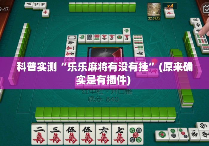 科普实测“乐乐麻将有没有挂”(原来确实是有插件) 