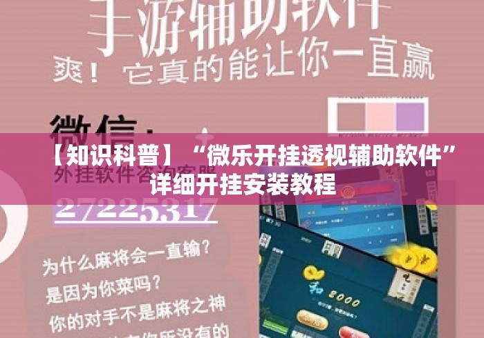 【知识科普】“微乐开挂透视辅助软件	”详细开挂安装教程